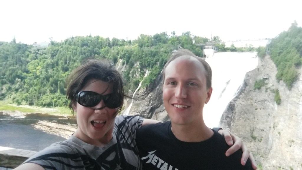 Here we are at Montmorency Falls just outside of Quebec City, Quebec, Canada in July of 2018.